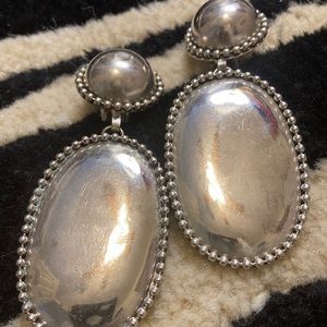 FINAL PRICE  Shiny Hanging Circle & Oval Dangling Earrings